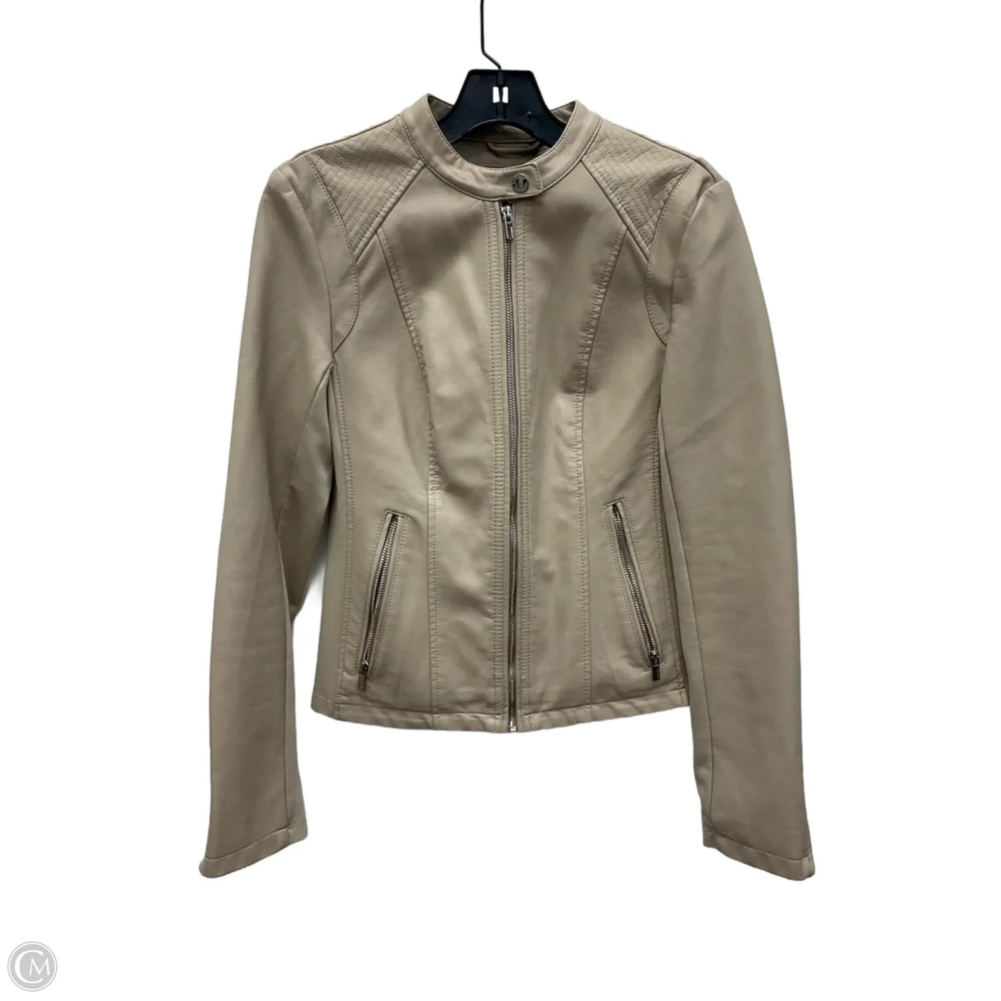 Jacket Moto By Express In Beige, Size: S