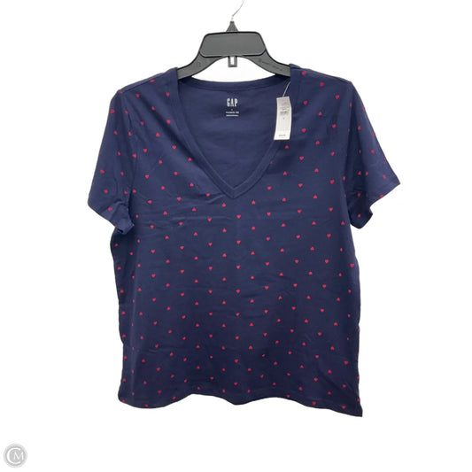 Top Short Sleeve Basic By Gap In Navy, Size: L