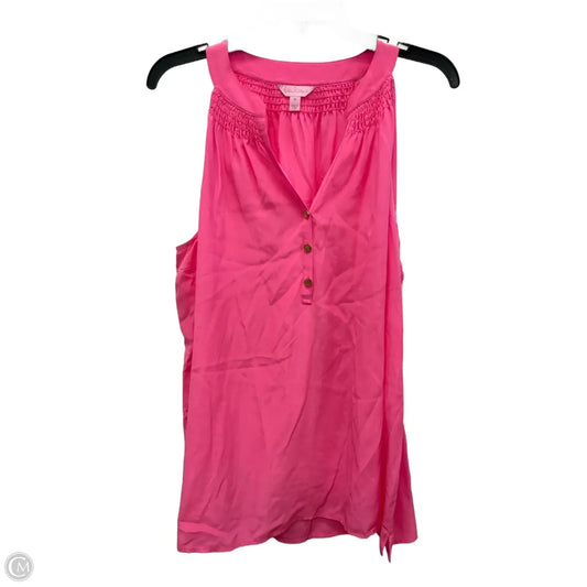 Top Sleeveless Designer By Lilly Pulitzer In Pink, Size: Xl