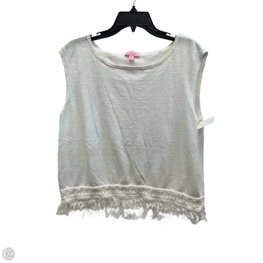 Top Sleeveless Designer By Lilly Pulitzer In White, Size: Xl