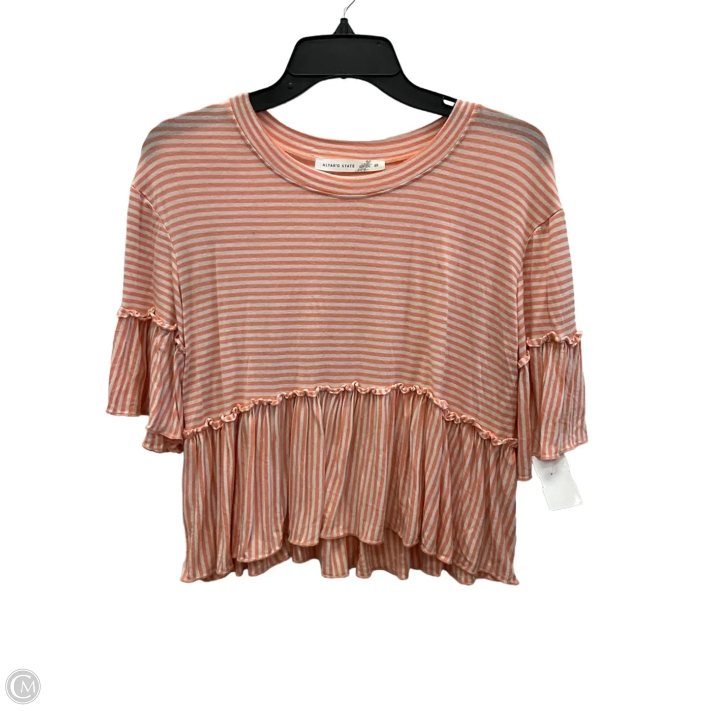 Top Short Sleeve By Altard State In Striped Pattern, Size: M