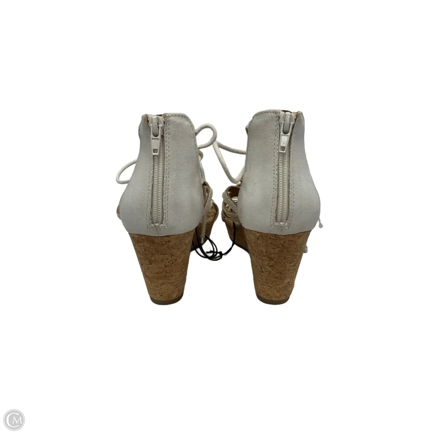 Sandals Heels Wedge By Sugar In White, Size: 10