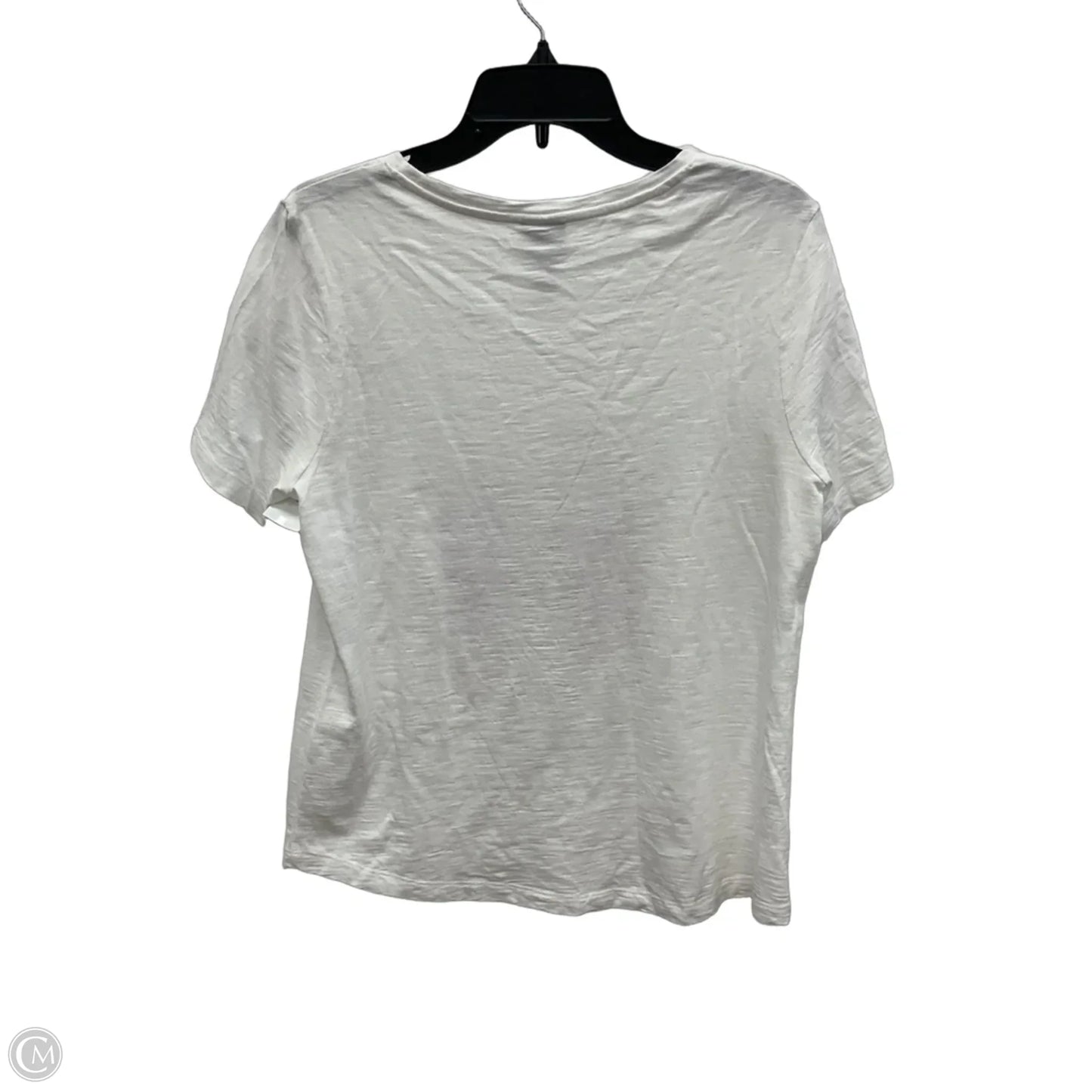Top Short Sleeve Basic By Chicos In White, Size: M