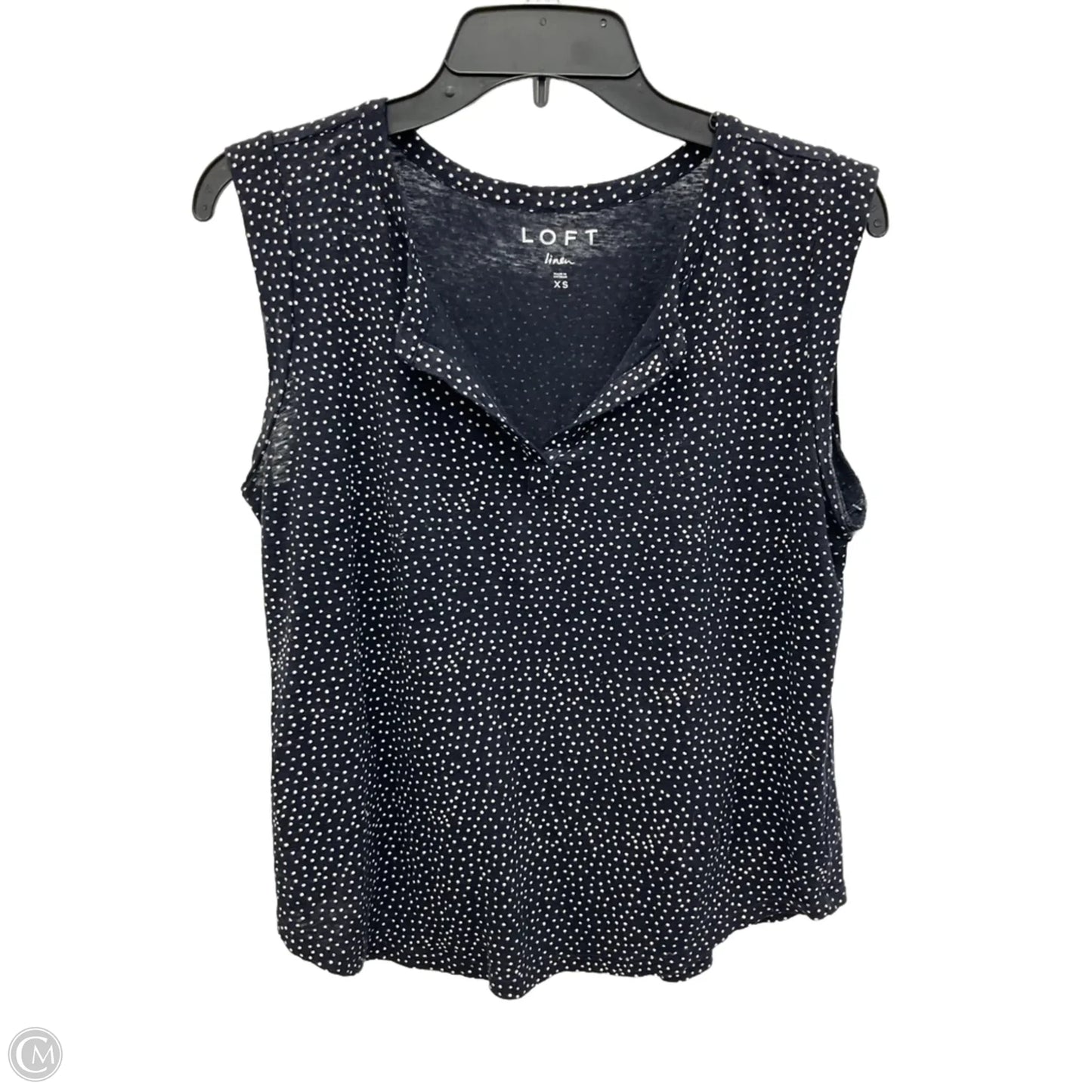 Top Sleeveless By Loft In Navy, Size: Xs