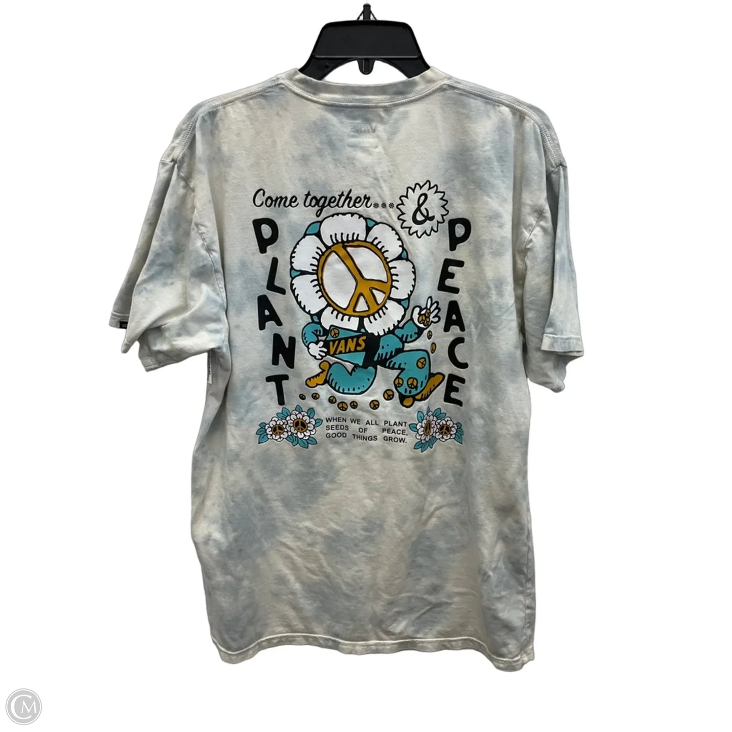 Top Short Sleeve Basic By Vans In Tie Dye Print, Size: L