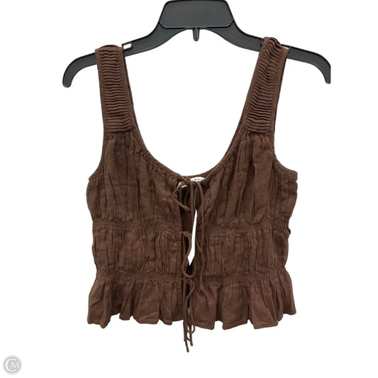 Top Sleeveless By Abercrombie And Fitch In Brown, Size: 0