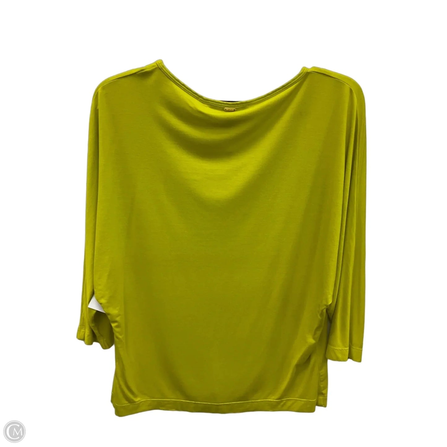 Top 3/4 Sleeve By St John Knits In Yellow, Size: S