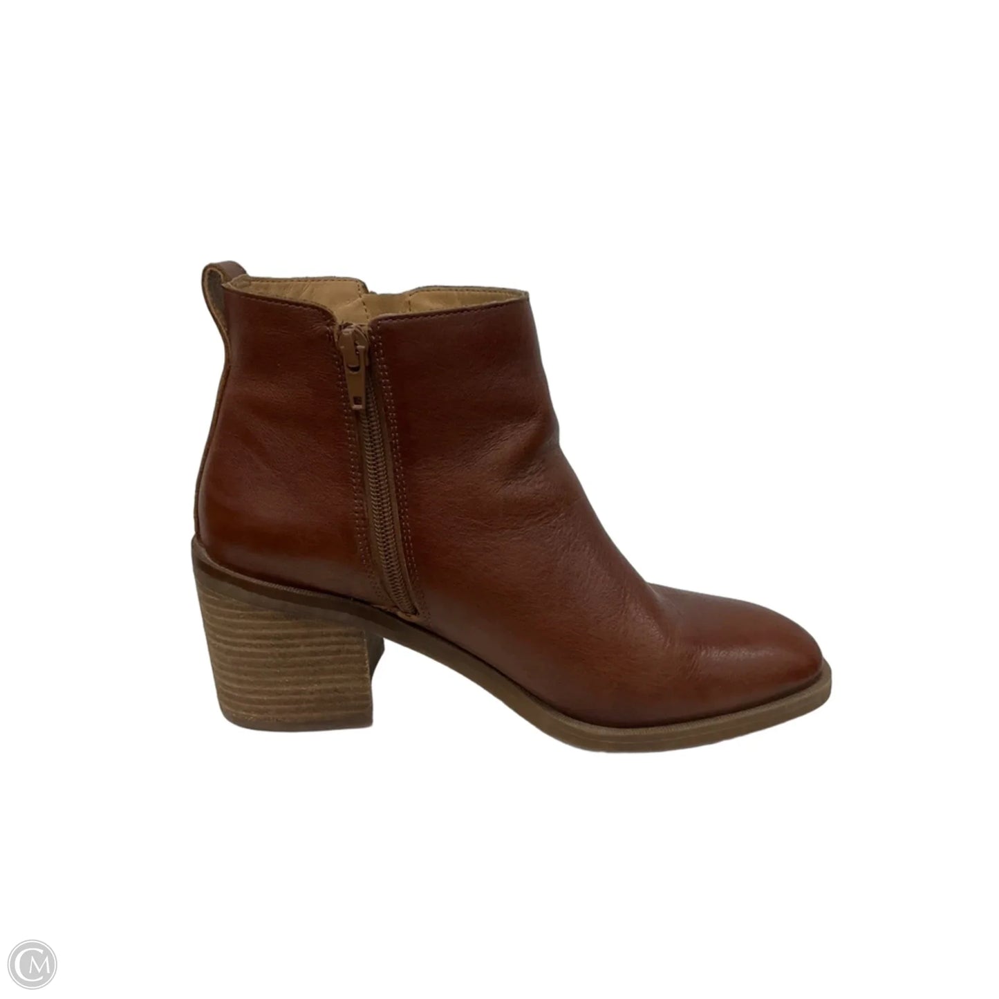 Boots Ankle Heels By Crown Vintage In Brown, Size: 8.5