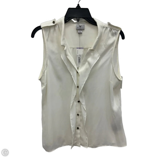 Top Sleeveless By Worthington In White, Size: Lp