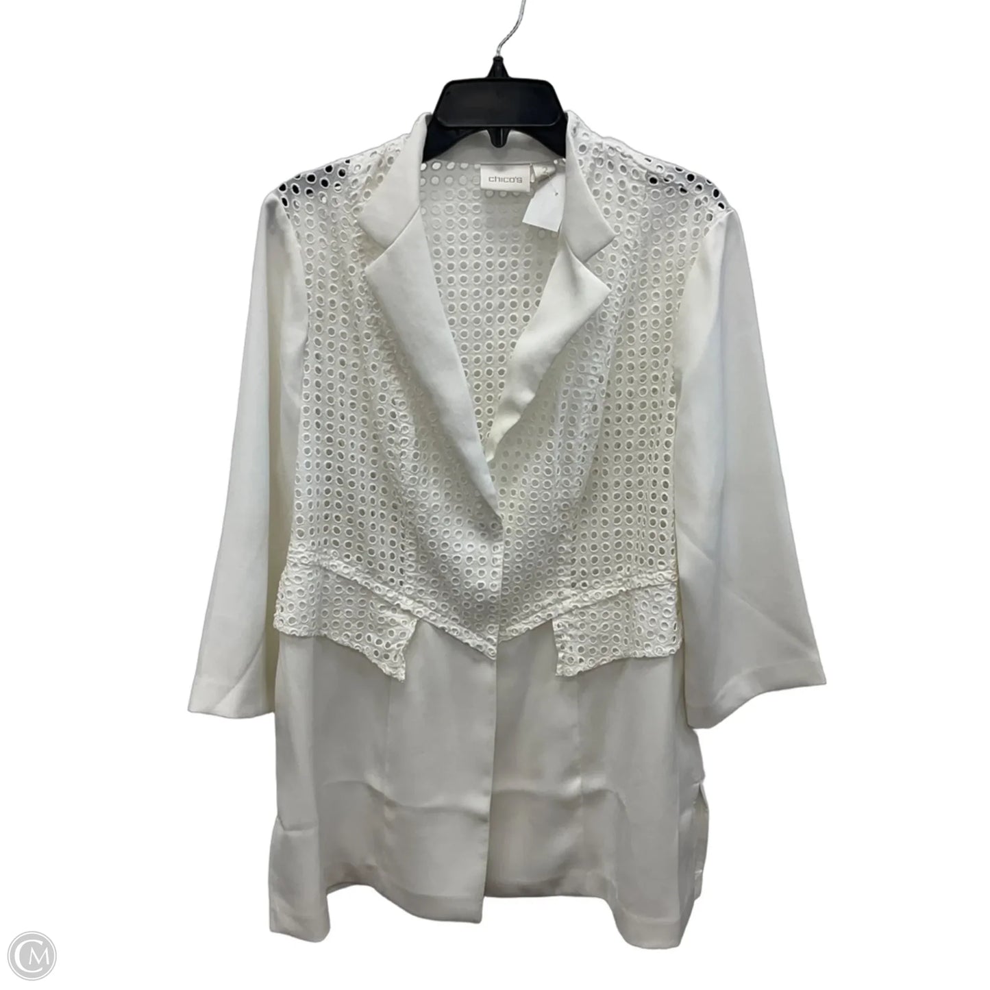 Blazer By Zenergy By Chicos In White, Size: L