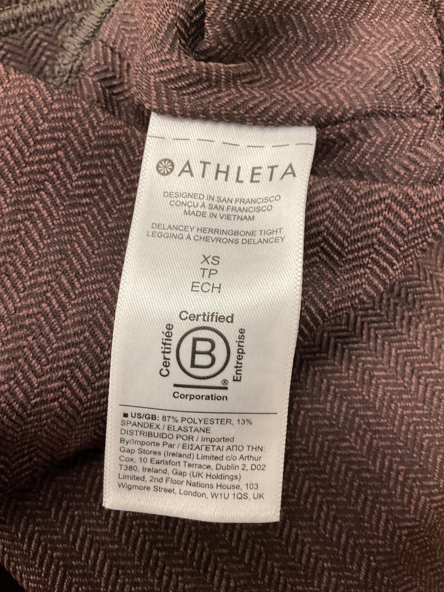 Athletic Leggings By Athleta In Brown, Size: Xs