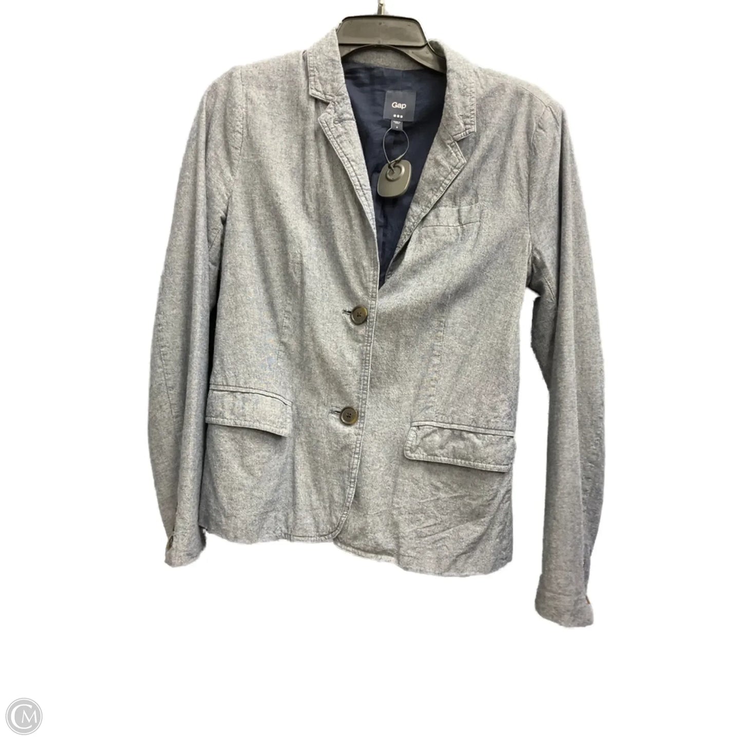 Blazer By Gap In Blue Denim, Size: 6