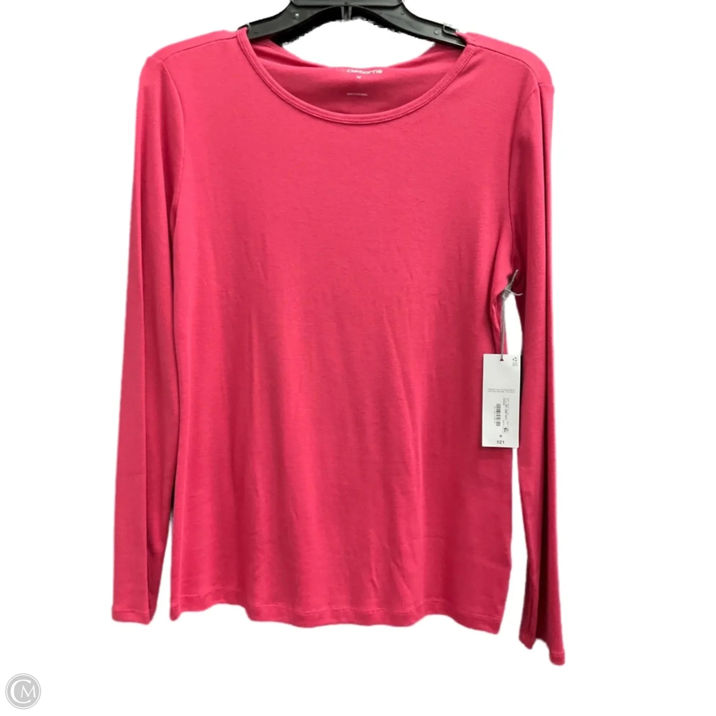 Top Long Sleeve By Liz Claiborne In Pink, Size: M