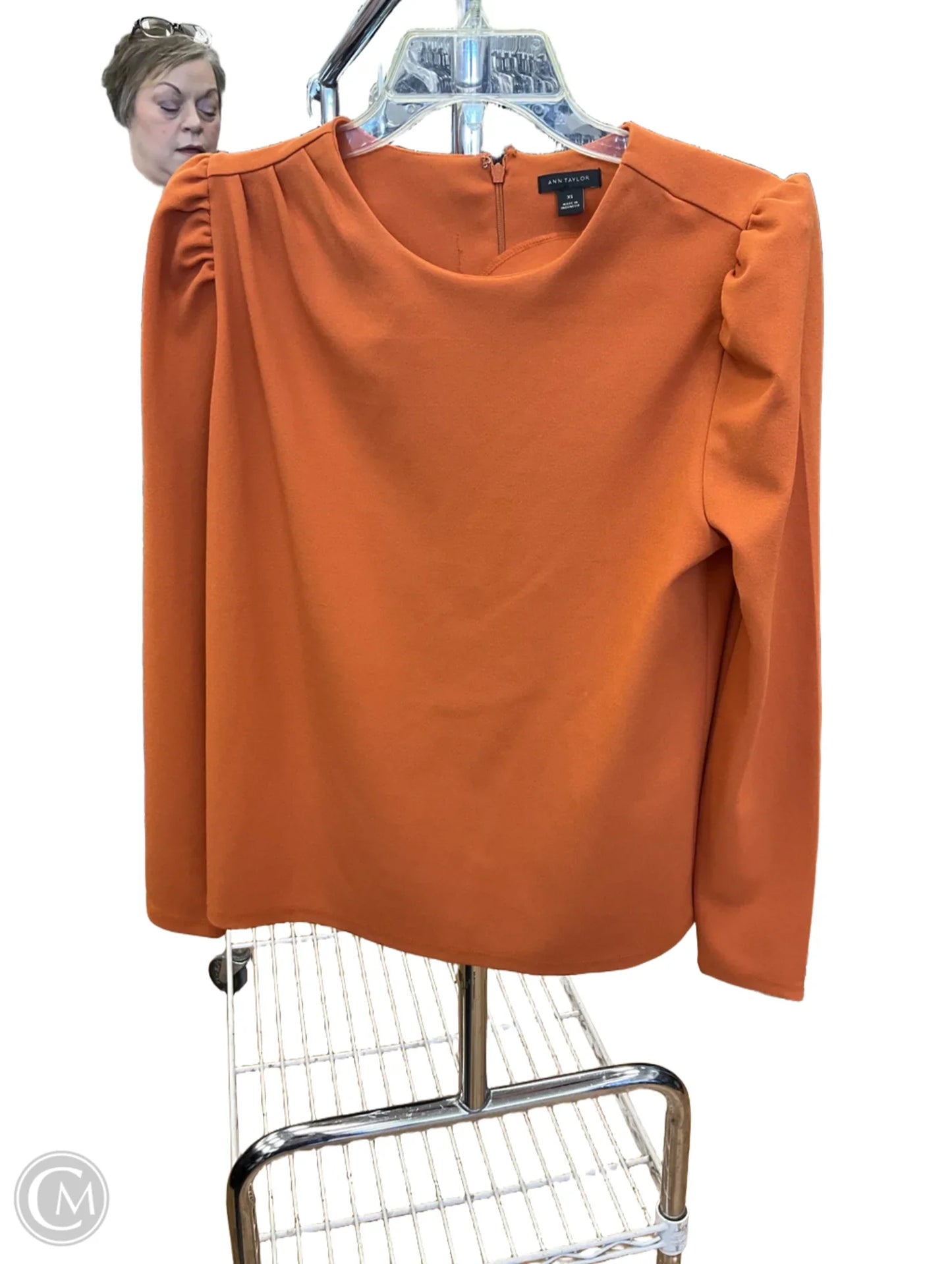 Top Long Sleeve By Ann Taylor In Orange, Size: Xs