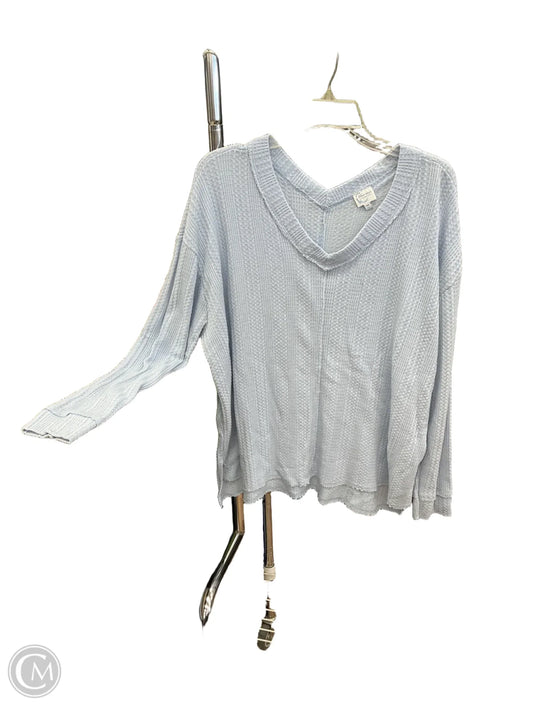 Top Long Sleeve By Blue Rain In Blue, Size: Xl