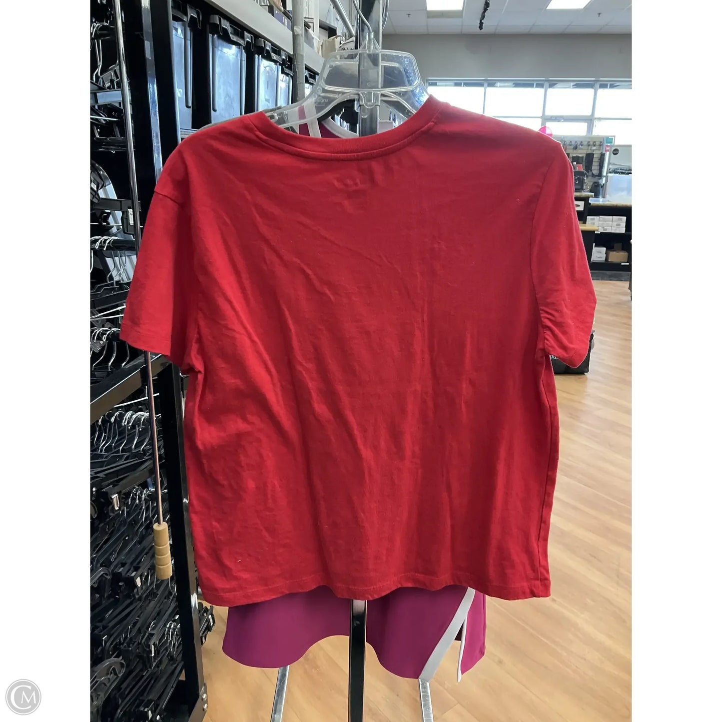 Top Short Sleeve By Champion In Red, Size: L