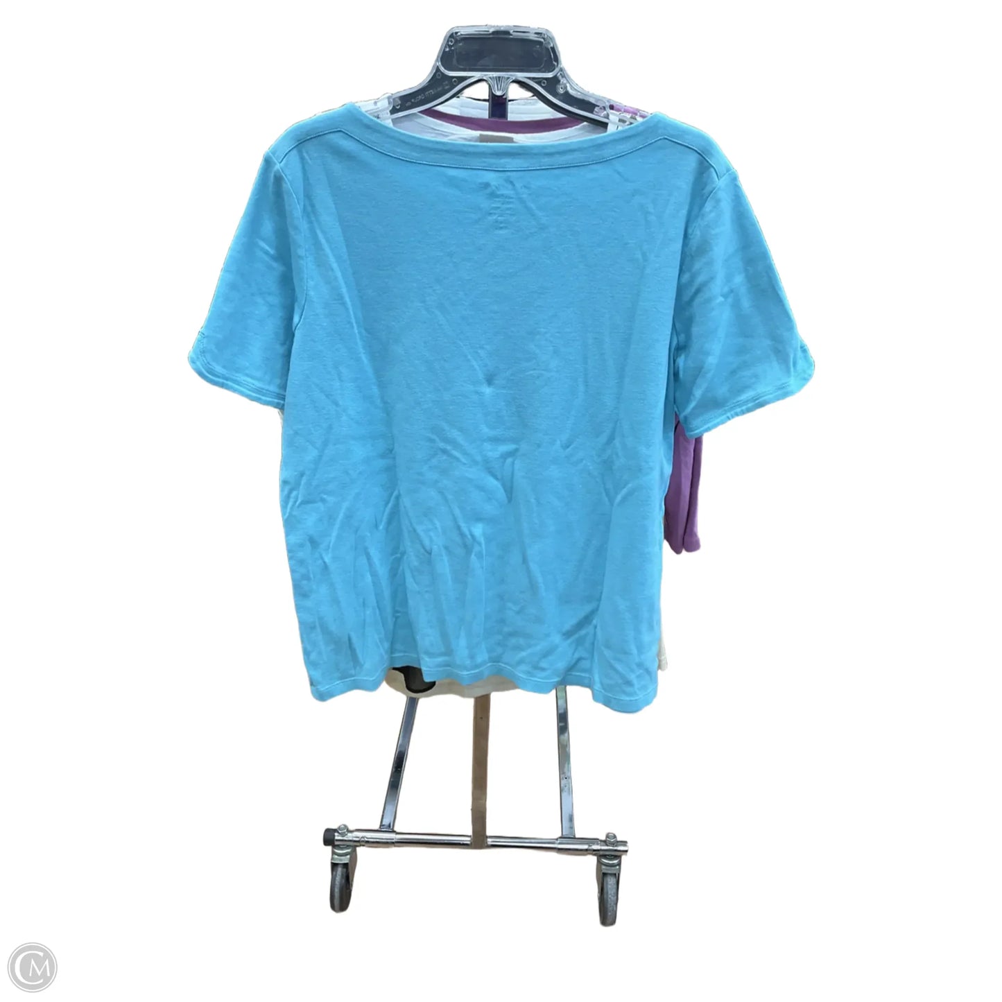 Top Short Sleeve By Chicos In Blue, Size: Xl