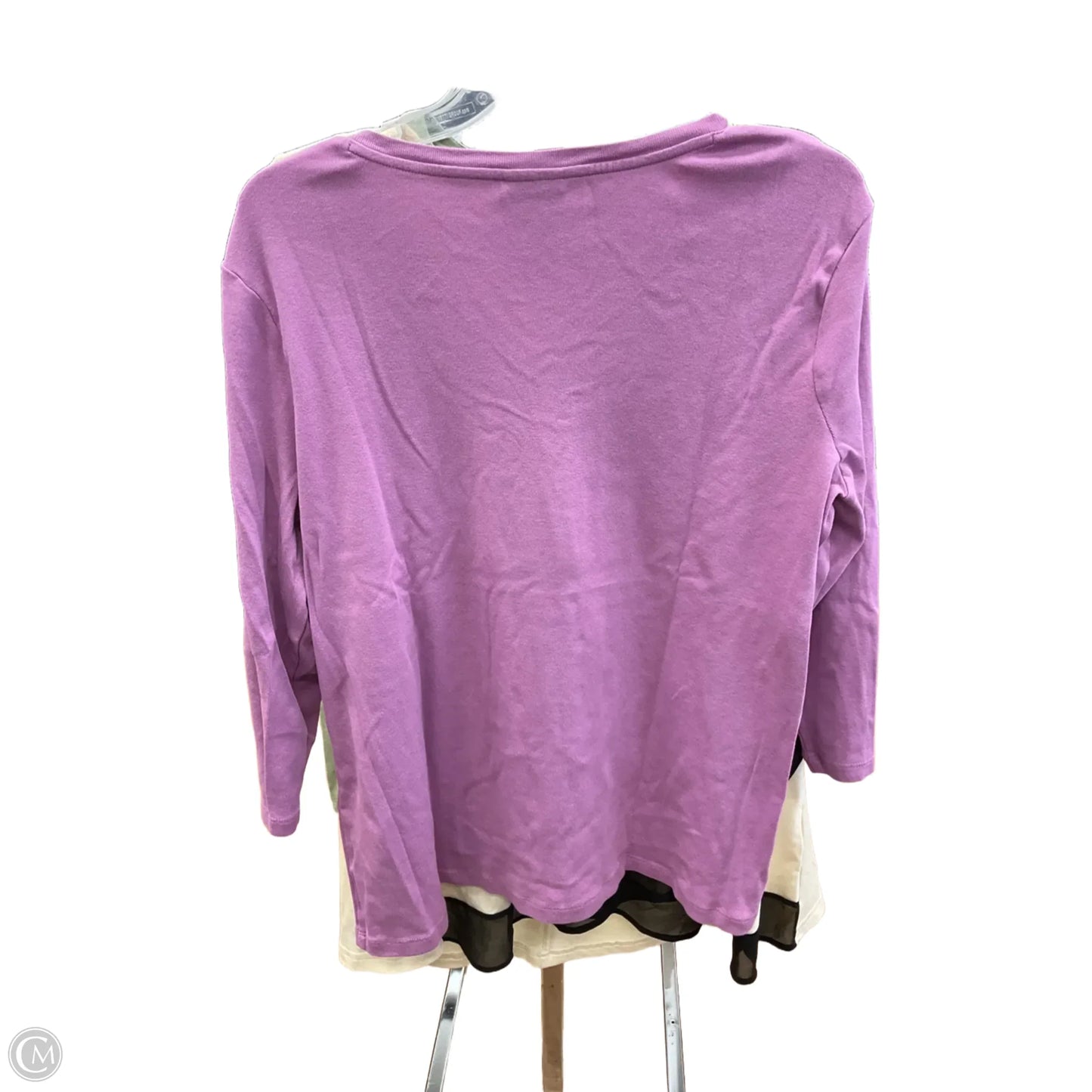 Top Long Sleeve Basic By Chicos In Purple, Size: Xl