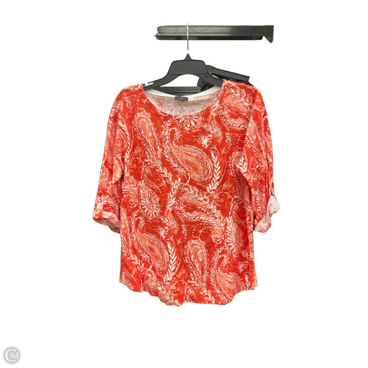 Top Long Sleeve By Talbots In Orange, Size: M