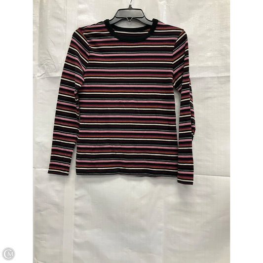 Top Long Sleeve By A New Day In Striped Pattern, Size: M