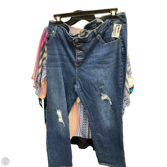 Jeans Boot Cut By Just Fab In Blue Denim, Size: 20