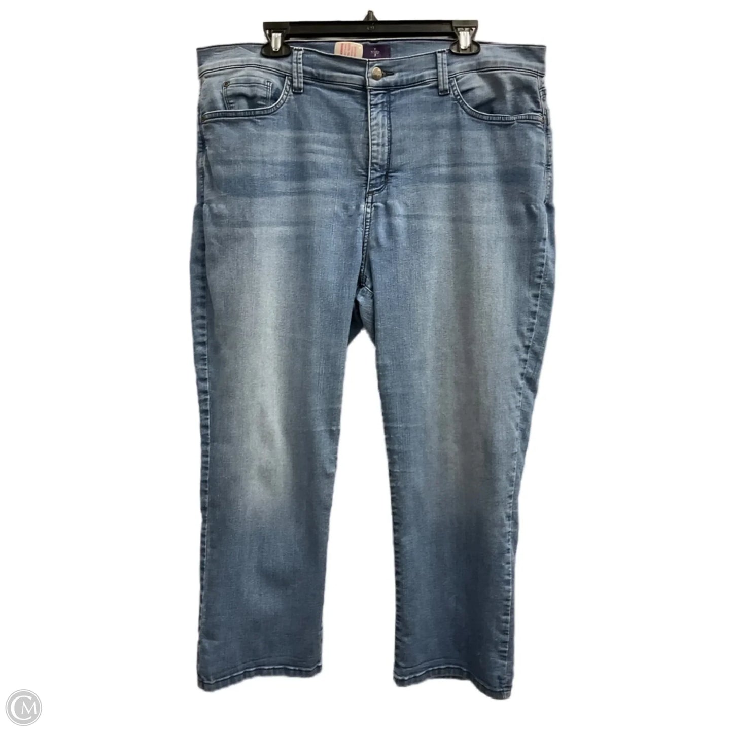 Jeans Straight By Not Your Daughters Jeans In Blue Denim, Size: 18