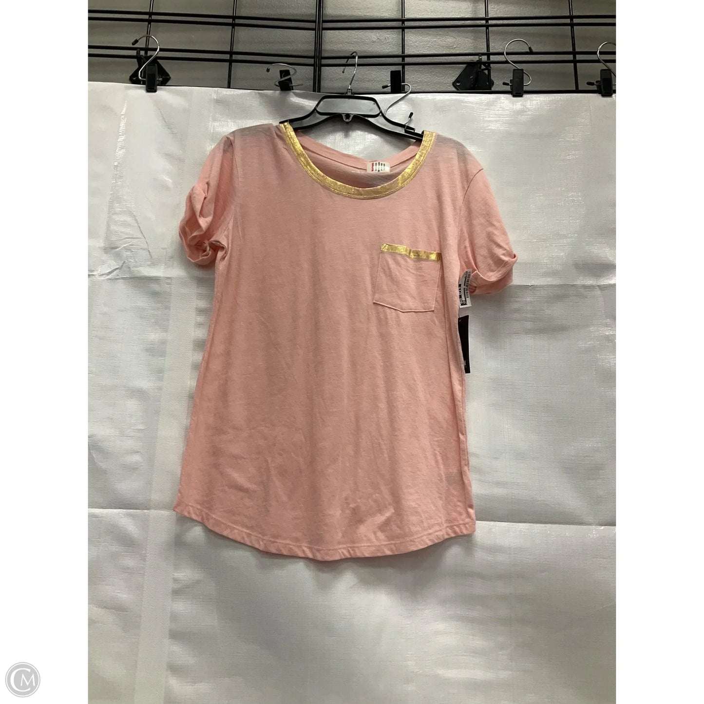 Top Short Sleeve By Ana In Peach, Size: M