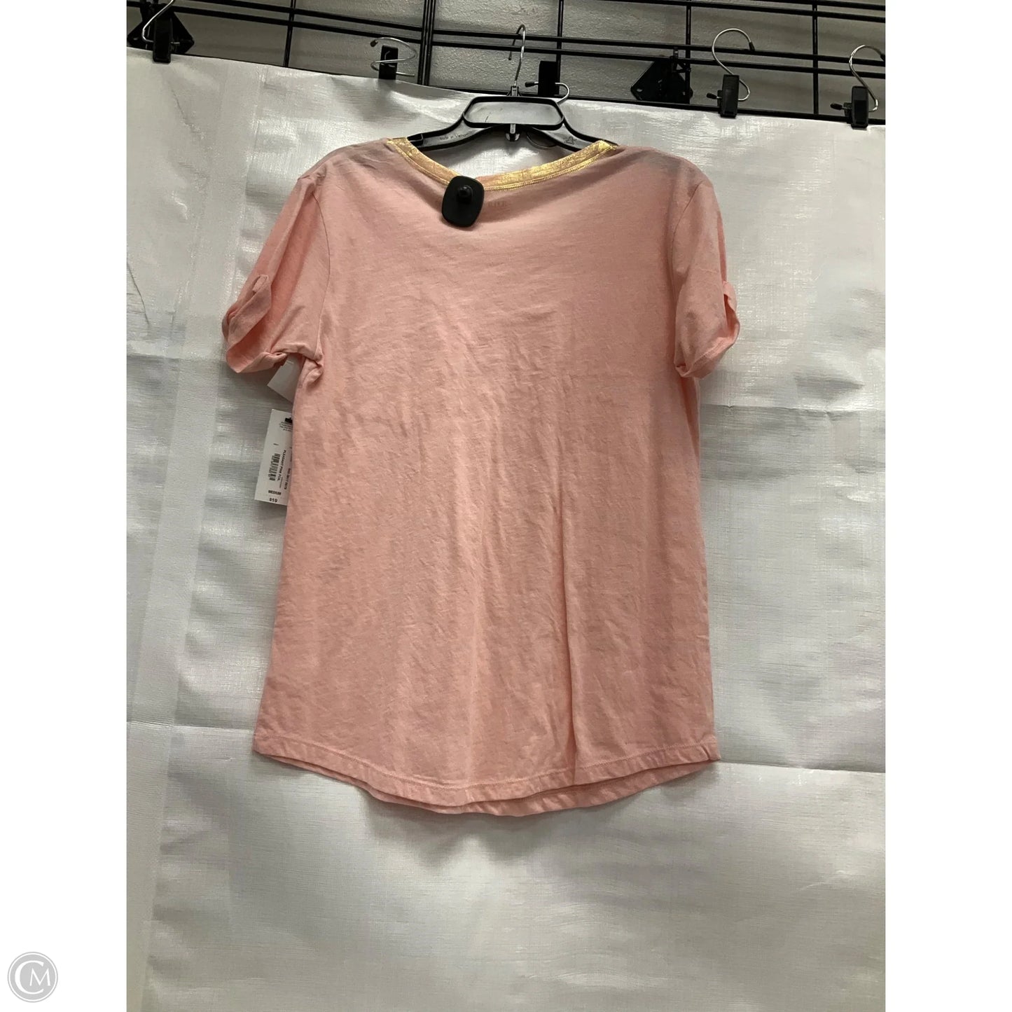Top Short Sleeve By Ana In Peach, Size: M