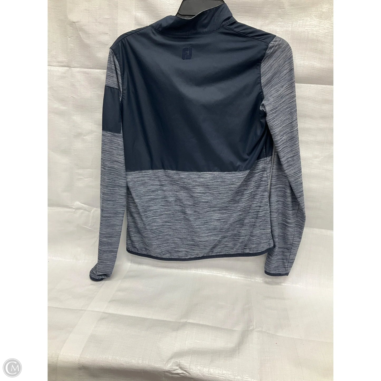 Athletic Top Long Sleeve Collar By Cmc In Blue, Size: Xs