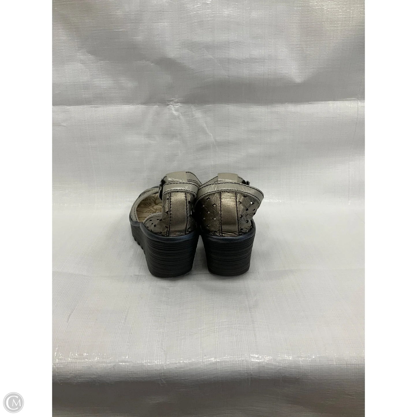 Sandals Heels Wedge By Fly London In Bronze, Size: 8.5