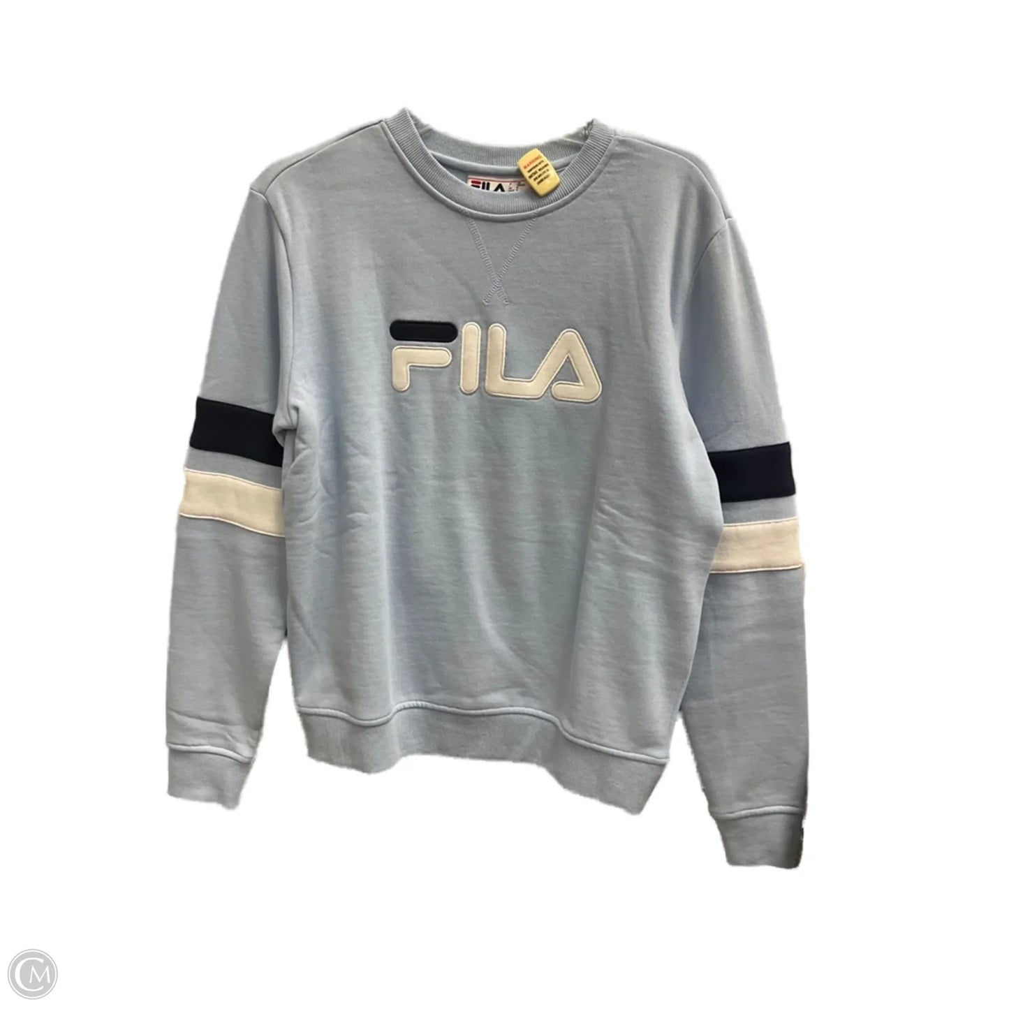 Athletic Top Long Sleeve Collar By Fila In Blue, Size: S