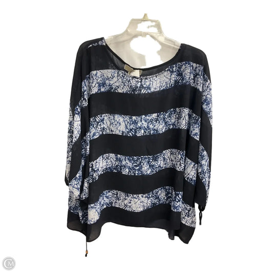 Top Short Sleeve By Michael By Michael Kors In Blue, Size: 2x