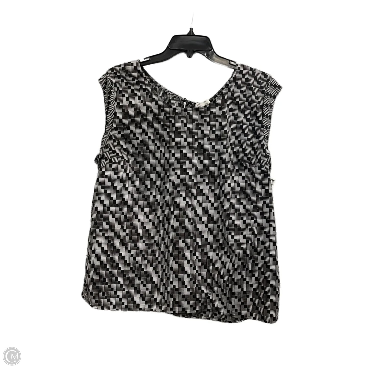 Top Sleeveless By Merona In Black & White, Size: Xxl