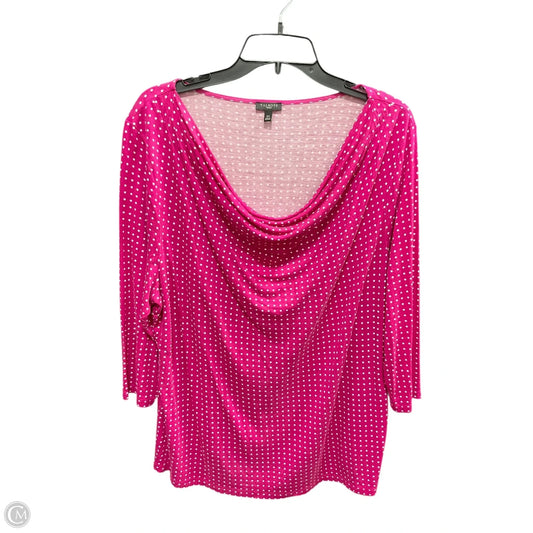 Top 3/4 Sleeve By Talbots In Pink, Size: 2x