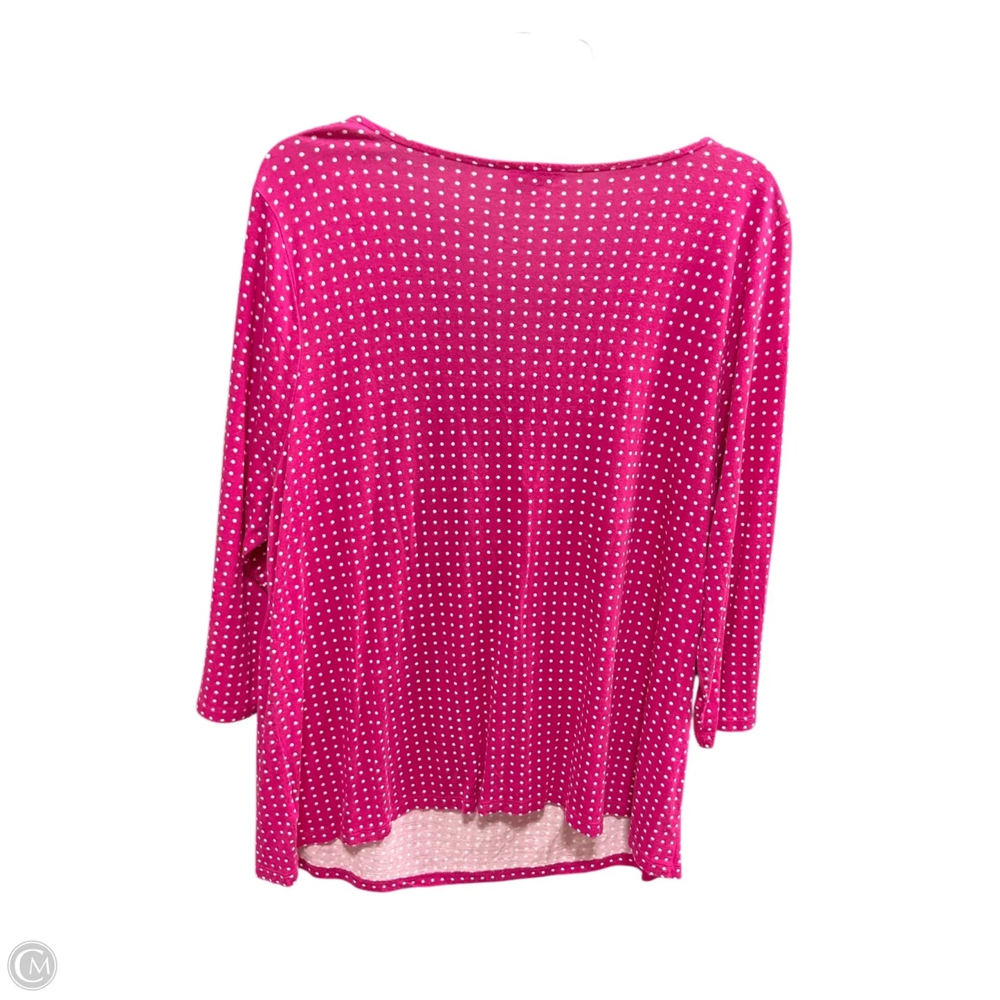 Top 3/4 Sleeve By Talbots In Pink, Size: 2x