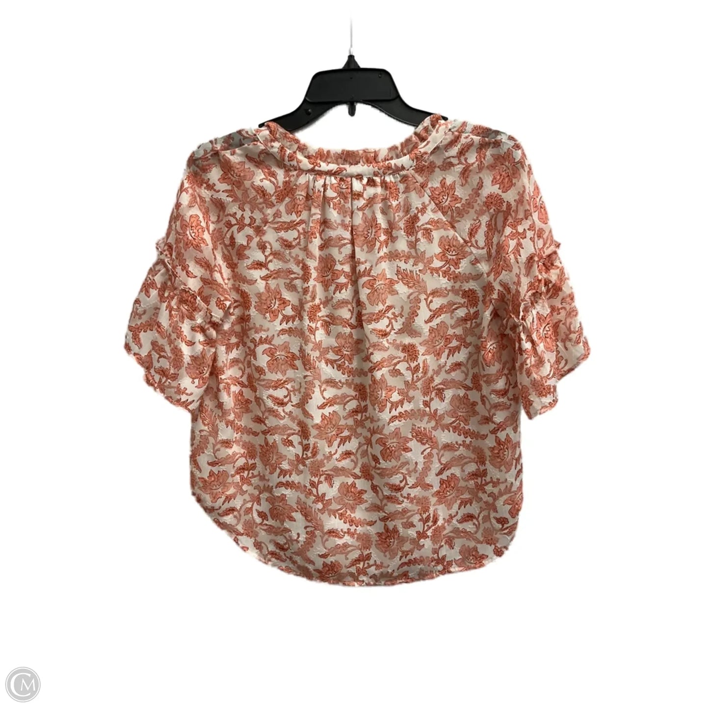 Top Short Sleeve By Loft In Orange, Size: Xsp