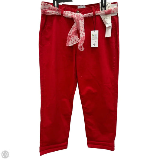 Pants Cropped By Curve Appeal In Red, Size: 14