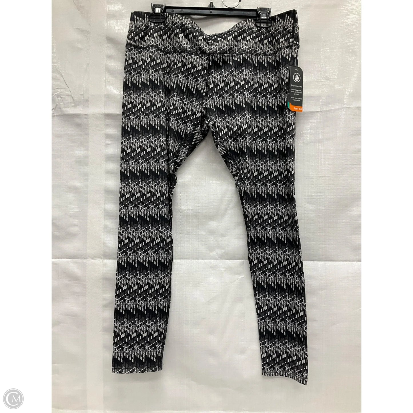 Athletic Leggings Capris By Mta Pro In Black & Blue, Size: Xl