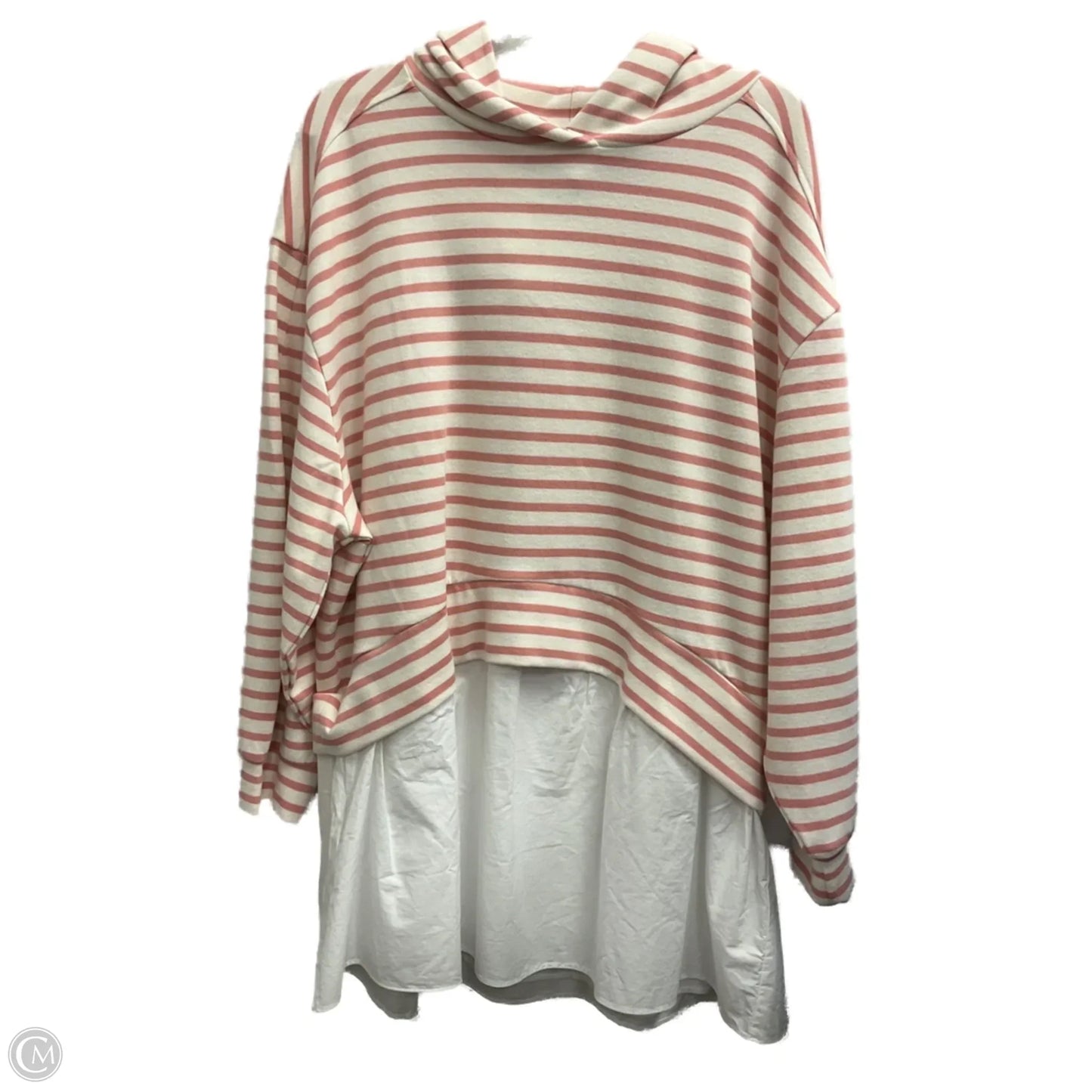 Top Long Sleeve By Anthropologie In Striped Pattern, Size: M