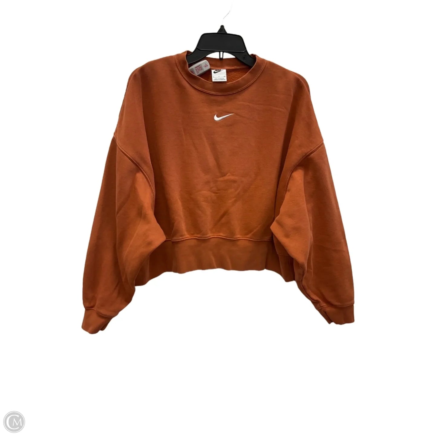 Sweatshirt Collar By Nike Apparel In Orange, Size: Sp