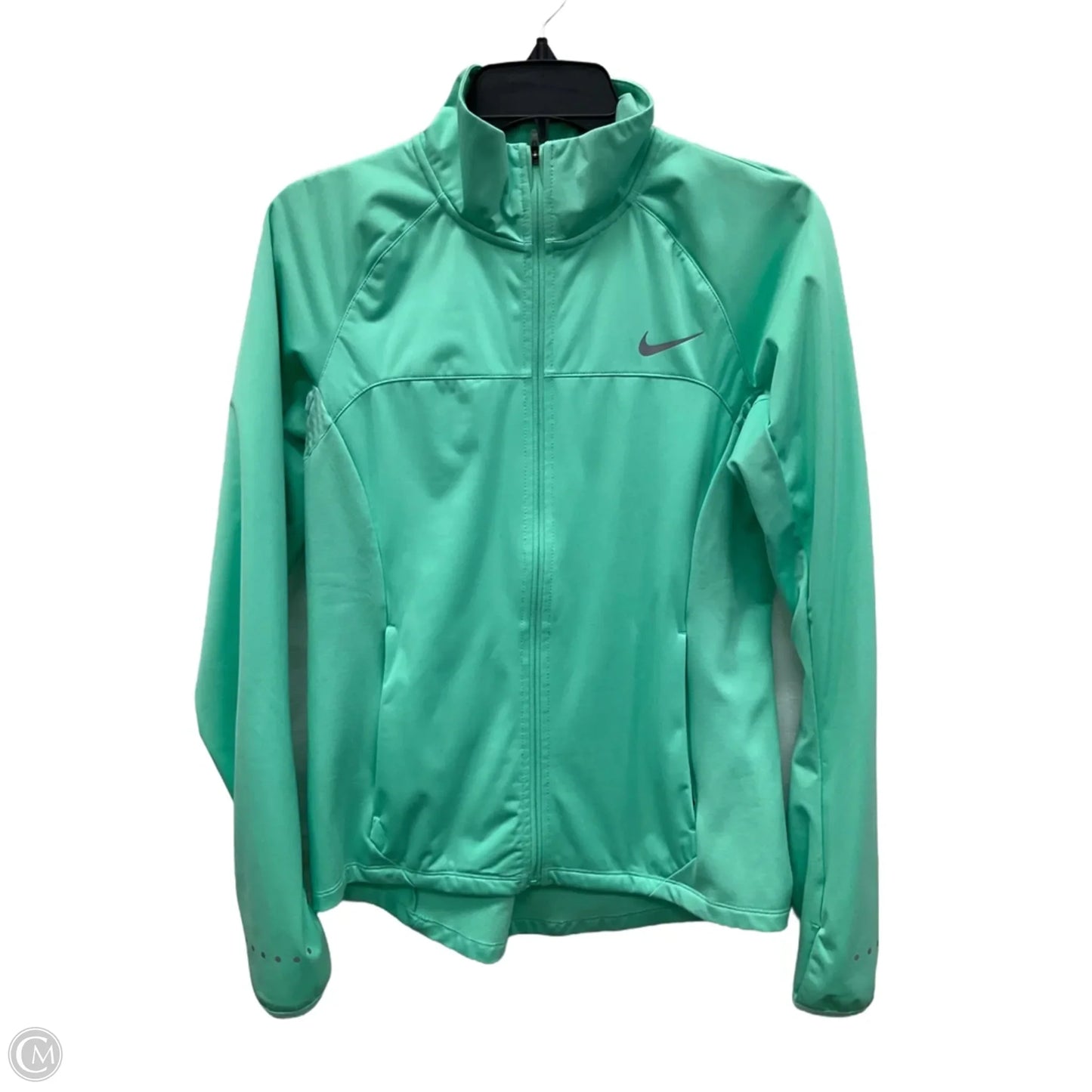 Athletic Jacket By Nike Apparel In Teal, Size: S