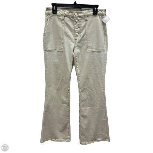 Jeans Flared By Liverpool In White Denim, Size: 10