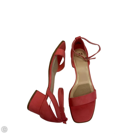 Sandals Heels Block By Clothes Mentor In Pink, Size: 8.5