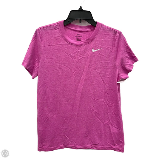 Athletic Top Short Sleeve By Nike Apparel In Pink, Size: L