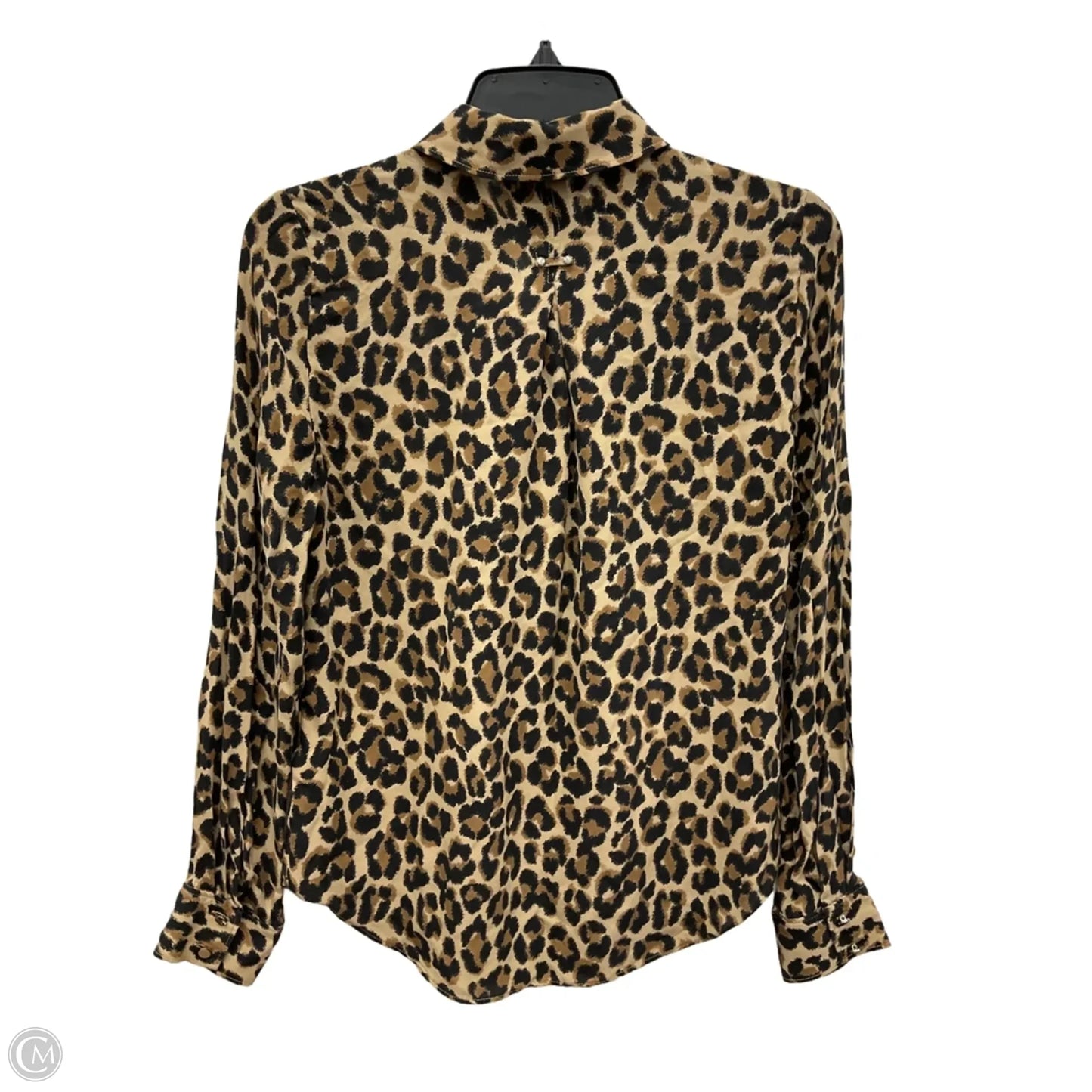 Blouse Long Sleeve By White House Black Market In Animal Print, Size: 0