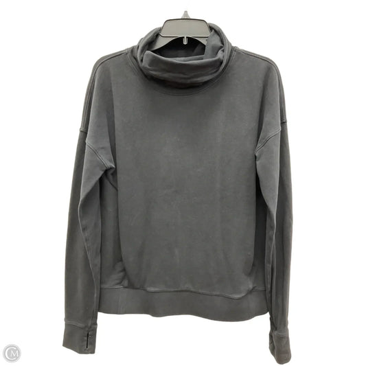 Athletic Top Long Sleeve Collar By Lululemon In Black, Size: S