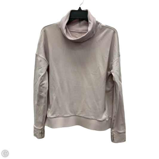 Athletic Top Long Sleeve Hoodie By Lululemon In Beige, Size: S