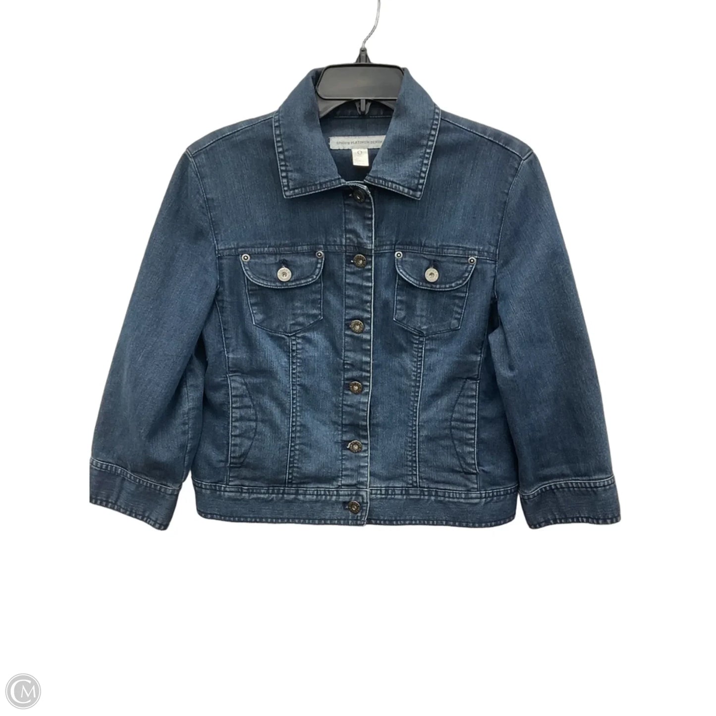 Jacket Denim By Chicos In Blue Denim, Size: S