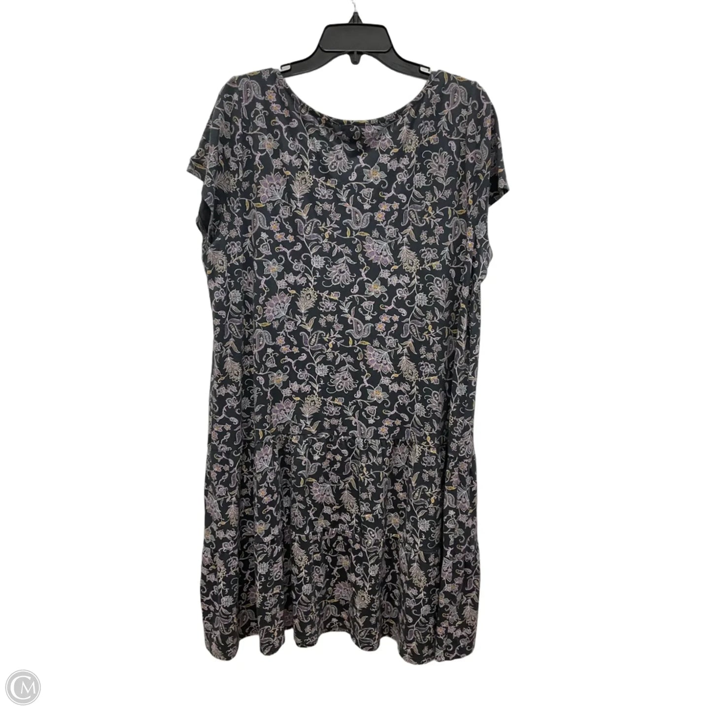 Dress Casual Midi By J. Jill In Grey & Purple, Size: L
