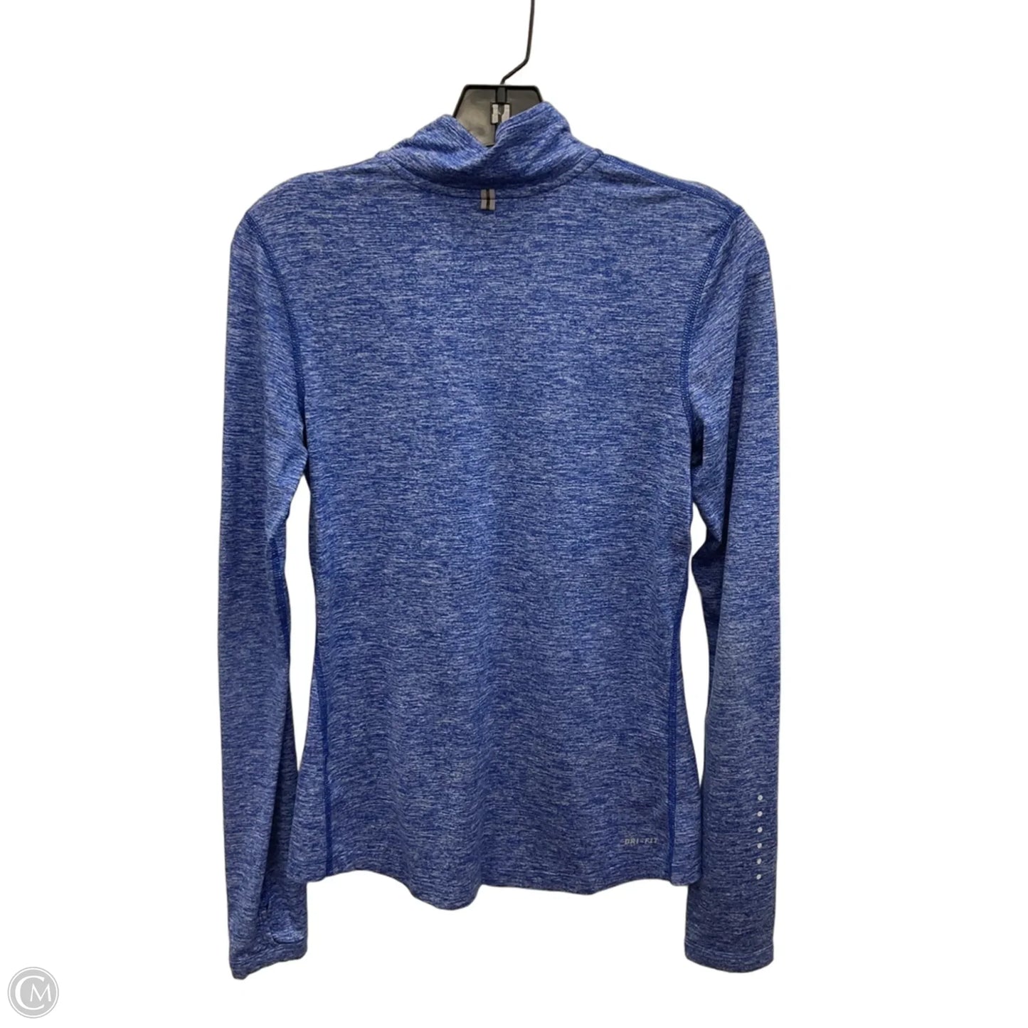 Athletic Top Long Sleeve Collar By Nike Apparel In Blue, Size: Xs